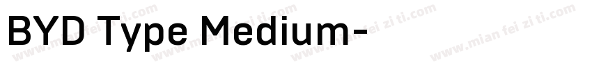 BYD Type Medium字体转换